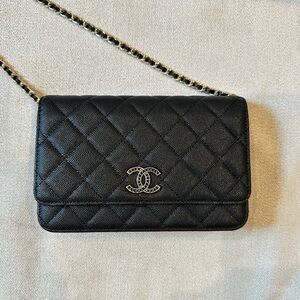 Chanel WOC Wallet On Chain Black Caviar